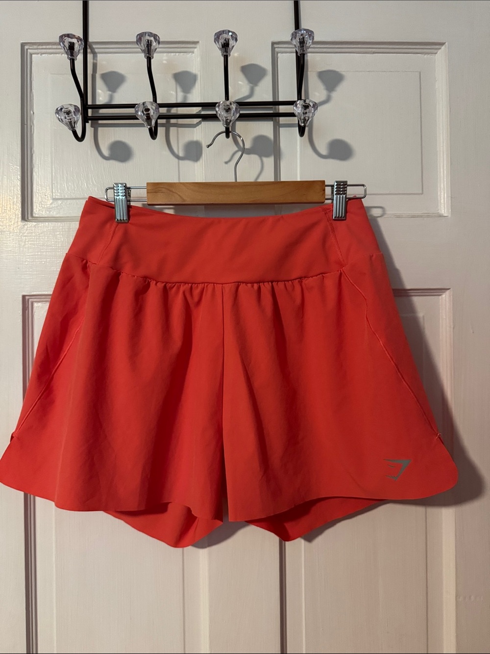Gymshark Women's Running Shorts Size Large Coral Athletic Gym Workout Activewear